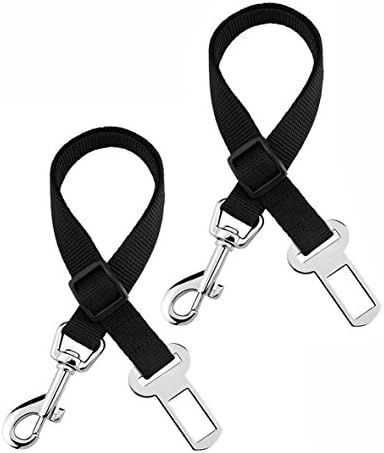 YELOEE 2 pcs Cat Dog Pet Safety Car Strap Seatbelt Seat Belt Adjustable Harness Lead