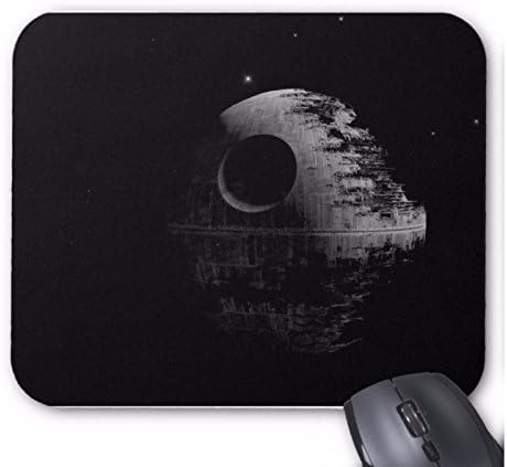 Star Wars Death Star Desktop Computer Mouse Mat Pad Rectangular 5mm Very Thick