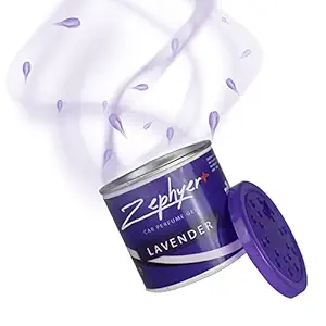 Zephyer+ Lavender Car Perfume for Portable Usage, Spill Proof & Alcohol-Free Car Diffuser/ Room Freshener (Pack of 1)