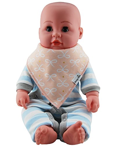 4er Pack Unisex Baby Kleinkind Bandana Sabbern Lätzchen mit Druckknöpfen 100% weiche Organische Baumwolle einzigartige Dusche Geschenk-Set Super Saugfähig für zahnende Füttern Fashion verstellbar - 4