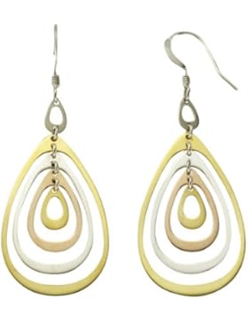 ZEEme Damen-Ohrhänger 925 Sterling Silber mehrfarbig beweglich 58mm lang 301230056