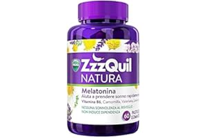 PROCTER & GAMBLE Vicks Zzzquil Natura Integratore Alimentare Senza Glutine 60 Pastiglie, Aiuto per il sonno