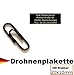 Produktbild Micro Drohnenkennzeichen 20x10mm mit hochwertiger Lasergravur inkl. stark haftendem Klebestreifen Drohnen-kennzeichen Adressschild Modellflug Kennzeichen Kennzeichnungspflicht