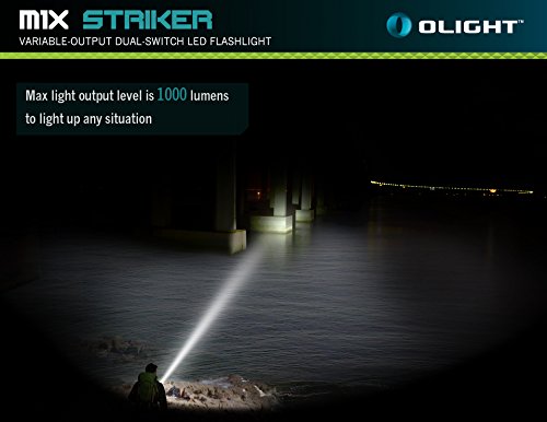 Olight® M1X Striker LED taktische Taschenlampe 1000 Lumen mit Cree XM-L2 LED für Outdoor-Aktivitäten, Schwarz - 6