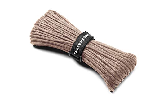 Eagle Rock Gear - 550lb 7-Strand Type III Nylon Paracord Rope - 100 ft (30.5 m) (Beige, 100 ft (30.5 m))
