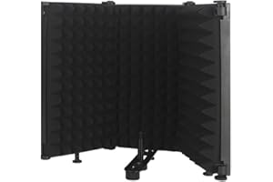 HUIOP Pannello di Registrazione vocale fonoassorbente Regolabile Pieghevole Schermo Portatile per Isolamento Acustico Piastra insonorizzata,Piatto abbattibile insonorizzato