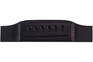 Alnicov Ponte per chitarra in legno Chitarra acustica Ponte in ebano per chitarra a 6 corde