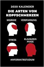 Buy 2020 Kalender Die Arten Von Kopfschmerzen Migräne Verspannung