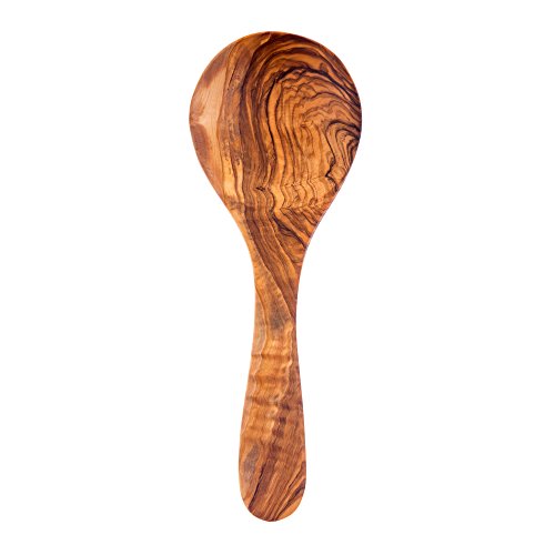 Serving Set of Salad Spoon & Fork Olive Wood Handmade 26cm (9.8