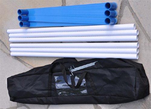 Agility-Weave-Poles-Adjustable-6-Pole-Set-with-Carrying-Case-and-Grass-Stakes
