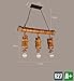 Produktbild Vintage Bambus Pendellampe Retro Seil Pendelleuchte Antik Hängelampe Kreative Design Hängeleuchte Klassische Dekoration Leuchte Einzigartige Innenlicht Handarbeit Wohnzimmer Lampe 3* E27 MAX 40W