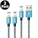 Price comparison product image llano iPhone Charger Cable Lightning Cable -MFi Certified 3Pack(3.3ft-2pack)(9ft-1pack) Nylon Braided Charger Lead USB Fast Charging Cable for iPhone Xs Max X XR 8 7 6s 6 Plus SE 5s 5c 5, iPad
