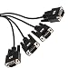 Produktbild nouler Juler USB 2.0 auf Rs232 Serieller Port DB9 Adapter 4-Wege Verteiler Verlängerungskabel 152 cm