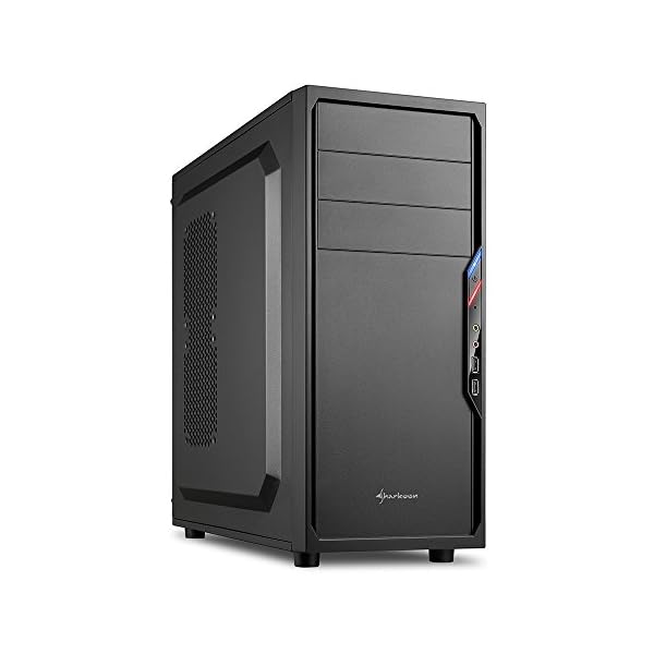Sharkoon VS4-S - Caja de Ordenador, PC Gaming, Semitorre ATX, Negro