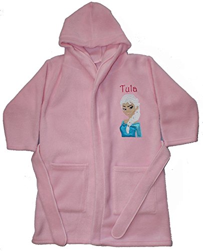 Disney Frozen Elsa Luxury Personalised & Applique Super Soft Fleece Dressing Gown/Bathrobe (2-3 Years)
