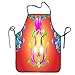 Produktbild Aprons Bib For Indoor Restaurant Cleaning Serving Crafting Gardening Baking BBQ Grill 20.4 * 28.3 inch thai art design thailand thailand striped orange interior architectural creative lotus nature