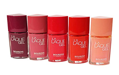 Bourjois la Laque nail polish gel Bundle - 5 x 10 ml - Beach viola/Reddy per amore/Lycheers/rosa Pocket/are you Reddy