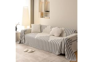 jianyana Sofa Covers Soft Durable Reversible Chenille Sofa Slipcover Couch Covers Modern Plaid Universal Furniture Protector for 1 2 3 4 Seater Sofa Loveseat L-shape Corner Futon Sofas