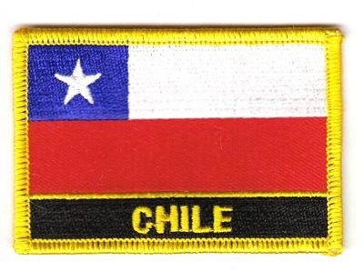 Preisvergleich Produktbild Aufnäher Patch Chile Schrift Fahne Flagge FLAGGENMAE®
