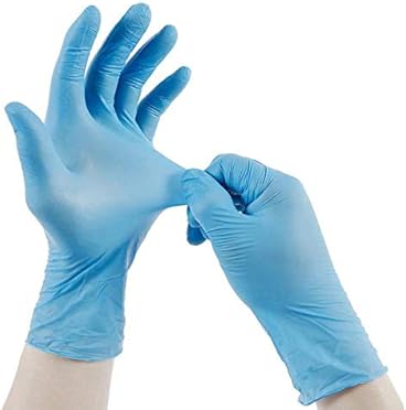 ORILEY Disposable Nitrile Gloves Hand Protection Rubber Examination Glove for Hospital, Clinic, Sanitary &