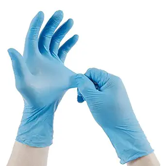 ORILEY Disposable Nitrile Gloves Hand Protection Rubber Examination Glove for Hospital, Clinic, Sanitary & Kitchen (Pack of 100 by Weight, Medium)