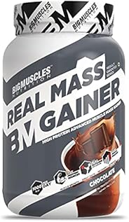 Bigmuscles Nutrition Real Mass Gainer [1Kg, Chocolate] | Lean Whey Protein Muscle Mass Gainer, Complex Carbohy