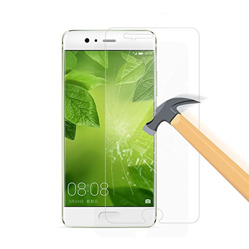 [2 Stück]Huawei P10 Panzerglas Schutzfolie, EUGO 9H Hartglas Schutzfolie Displayschutz für Huawei P10 - Transparent