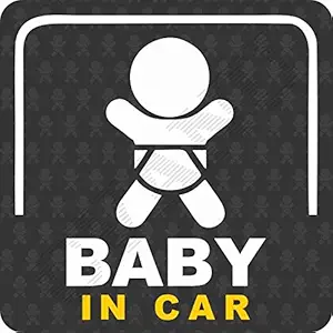 CVANU Baby in Car Kids Safety Warning Sticker for Driver, Safety Caution Sign Stickers CV-30