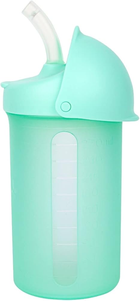 TOMY Boon Swig Küçük Çocuk Silikon Hasır Bardak, 255 ml, Nane, 1 Count (Pack Of 1)