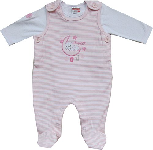 Schnizler Unisex Baby Clothing Set Sweet Love Long Sleeve Body Romper, Light Pink, Premature (Manufacturer Size:44)