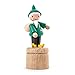 Produktbild DREGENO Seiffen DREGENO Wackeltier, Wackelfigur Sandmann aus Holz, Geschenk für Kinder, 8 cm - Original erzgebirgische Handarbeit