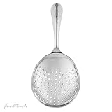 Touche Finale en Acier Inoxydable Julep Passoire à Cocktail Cocktails avec appli Outil pour mélanger Mint Juleps et Autres Cocktails. Convient pour la Plupart des Lunettes de mixage