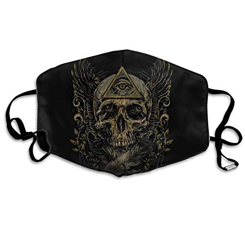 Preisvergleich Produktbild Vbnbvn Unisex Mundmaske,Wiederverwendbar Anti Staub Schutzhülle,Gesichtsmaske Free-Mason and Skull Anti Pollution Washable Reusable Mouth Masks for Man Woman