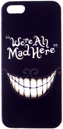 Alice in Wonderland iphone 5 case - Cheshire Cat We're All Mad Here Hard iPhone Case 5S iPhone Cover 5 Hard Case Back Cover 5S