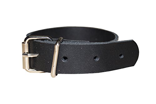 Leder Befestigungsriemen mit Rollschnalle, Fixierriemen, Lederriemen, Schnalle, Farbe:schwarz, Größe:1.5cm breit x 20cm lang