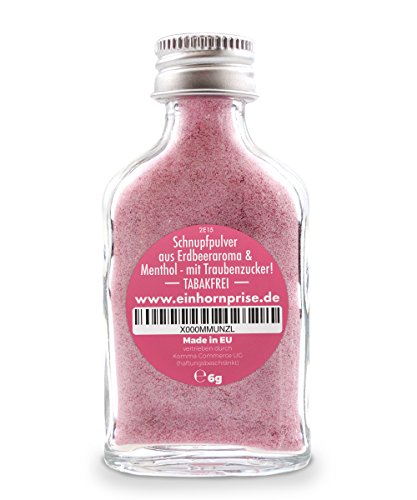 Einhorn Prise© | Premium XXL Schnupfpulver aus Erdbeeraroma, Menthol und Traubenzucker (℮12g, rosa) | Lustiges Einhorn-Geschenk, magisch erfrischend | Schnupftabak Derivat | TABAKFREI - 2