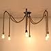 Produktbild GJ123 Deng Vintage Twine Hängelampe, Retro Design Kronleuchter, Antike Hanfseil Kreative hängende Deckenleuchte Küche Dachboden Wohnzimmer Esszimmer Kreative Lampe