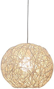 Wow Simple Warm and Romantic European-Style Garden Rattan Bird Nest Children Spherical Wow Simple Pendant Lights Ceiling Lights For Kid'S Room,30Cm Hut