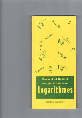 Télécharger NOUVELLES TABLES DE LOGARITHMES A CINQ DECIMALES, TABLE NUMERIQUE, TABLES TRIGONOMETRIQUES, DIVISION Livre PDF Gratuit