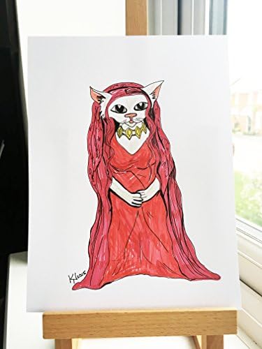 Melisandre Cat Drawing Original Art INK (24x18cm)
