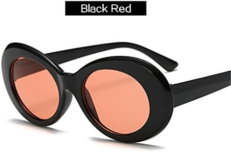 Women Glassess Female Male Uv400 Sun Glasses Womens Men Fashion Oval Glasse,Black Red