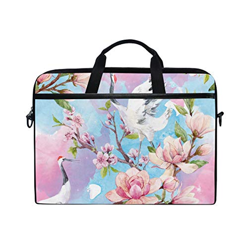 Preisvergleich Produktbild Hunihuni Schultertasche für Laptops, japanischer Kran, mit Tragegriff