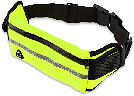 EmpireAthletics – Multifunctional Neoprene Running Belt for all Smartphones like e. g. Apple iPhone 6 Plus, Samsung Galaxy S7, S3 Mini, Huawei P8 Lite, HTC One, Nokia Lumia etc. with Key Compartment, Practical Earphone Connector and Clip Fastener – Bumbag Fanny Pack Waist Pack Runners Bag Pouch Fitness Jogging Gym Cycling Hiking Sports Belt Bag in NEON-GREEN