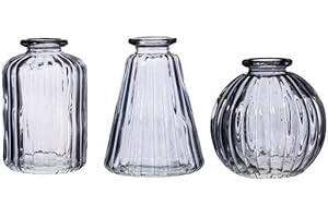 Sass & Belle Grey Glass Bud Vases - Set of 3