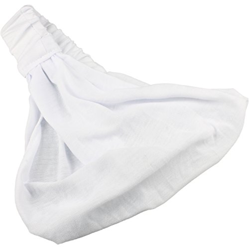 Headwrap Headband Elasticated Head Wrap Cotton In Many Colours Stretchy 3 In 1 White