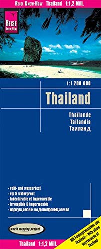 Tailandia, mapa de carreteras impermeable. Escala 1:1.200.000. Reise Know-How.