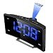 Produktbild PICTEK Projektionswecker, FM Radiowecker, 2" Kurve LED-Display, 180° Flip-Projektionsanzeige, USB-Anschluss, FM-Radio, Dual-Alarm, Dimmbar, Snooze