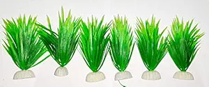 (SADHANA) Plastic Plant for Aquarium Decorations (Green Gas)