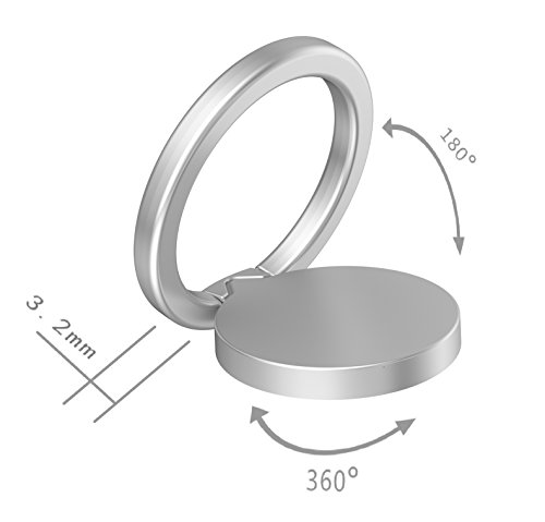 dailyTT | 360Â° drehbare Handy Ring Halterung + klappbarer StÃ¤nder | Handy Finger Halterung, Smartphone Ring Halterung, Handy Ringhalter, Handy Fingerhalter | fÃ¼r alle Smartphone, Tablet, eReader, Kindle, etc. (Space Grey)