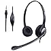 Wantek Handy Headset Kopfhörer Binaurale mit Noise Cancelling Mikrofon und Einstellbar Fit Stirnband für iPhone Samsung Huawei HTC LG ZTE Blackberry Mobiltelefon und Smartphones mit 3,5mm Klinke(F602J35)